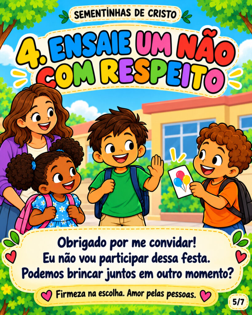 Quarto passo: recusar um convite com respeito e preservar a amizade.